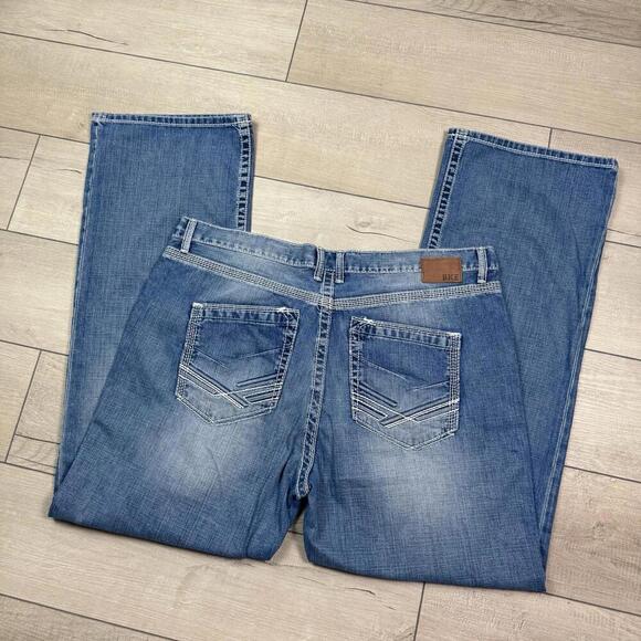 BKE Tyler Men’s Jeans Size 40x33 Newgate Relaxed Fit Bootcut Denim Lined Wash - Picture 1 of 10